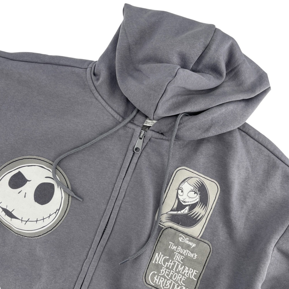 Disney The Nightmare Before Christmas XS Multi‎ Patch Full Zip Hoodie NEW